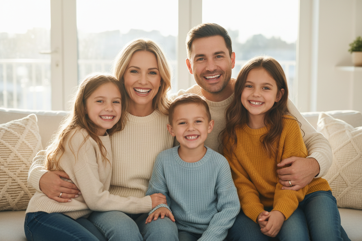 family smiling
